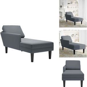 Vidaxl - Chaiselongue mit Kissen und Rechter Armlehne Dunkelgrau Samt - Chaiselongue - Chaiselongues - Recamiere - Lounge