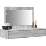 Wandhängender Schminktisch Grau Sonoma 100x40x70 cm Vidaxl