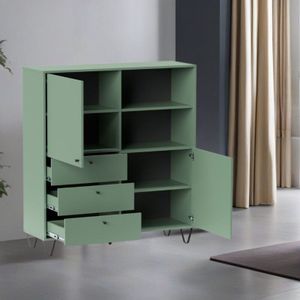 Grünes Sideboard 123,6x40x135,2 cm