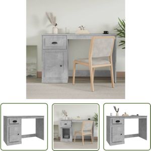 Schreibtisch mit Schublade Betongrau 115x50x75 cm Holzwerkstoff - Bürostuhl - Schreibtisch - Home Office - Arbeitsplatzgestaltung - Moderner