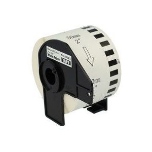 Rolle Etiketten Aufkleber premium 50mm kompatibel mit Brother P-Touch QL-1050, QL-1050N, QL-1060, QL-1060N, QL-500, QL-500A, QL-500BS Ersatz für