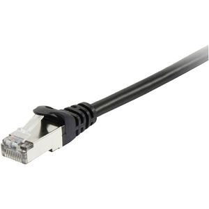 605596 RJ45 Netzwerkkabel, Patchkabel cat 6 s/ftp 10.00 m Schwarz vergoldete Steckkontakte 1 s - Equip