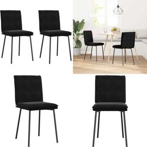 Esszimmerstühle 2 Stk. Schwarz Samt - Vidaxl