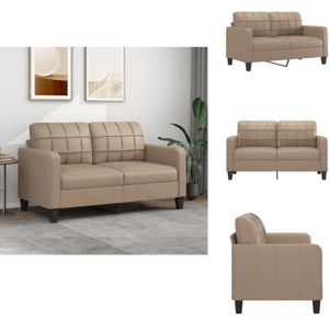 Vidaxl - 2-Sitzer-Sofa Cappuccino-Braun 140 cm Kunstleder - Couch - 2-Sitzer Sofa - Wohnzimmersofa - Ledercouch - Kunstledersofa