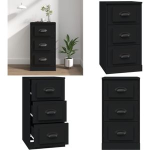 Vidaxl - Sideboard Schwarz 36x35,5x67,5 cm Holzwerkstoff - Schreibtisch - Wohnzimmermöbel - Sideboard Schwarz - Holz Sideboard - Regal - Home & Living