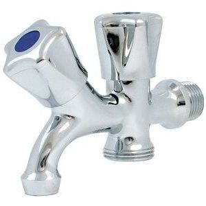 Doppelter Pluvia-Wasserhahn für Waschmaschine 1/2-3/4 JG098V