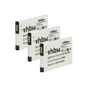 Vhbw - 3x Akku kompatibel mit Siemens Gigaset SL610H Pro, SL450HX, SL450H, SL450A Go, SL750 schnurlos Festnetz Telefon (700 mAh, 3,7 v, Li-Ion)