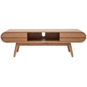 Miliboo - Design-TV-Möbel 2 Schubladen Esche naturell - baltik