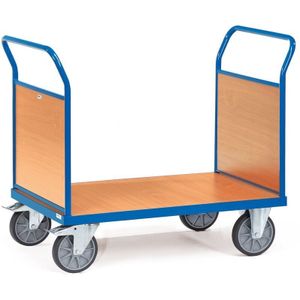 Multivario Doppel-Stirnwandwagen mit Buchendekor 1200x800mm Ladefläche - Fetra