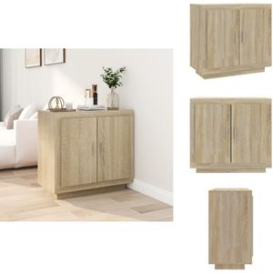 Vidaxl - Sideboard Sonoma-Eiche 80x40x75 cm Holzwerkstoff - Sideboard - Wohnzimmermöbel - Holzmöbel - Holzwerkstoff Möbel - Sonoma Eichenfarben