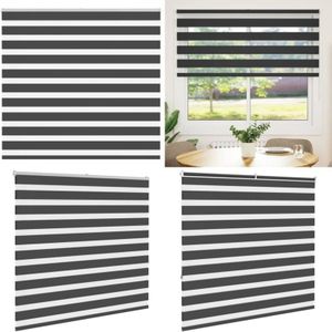 Vidaxl - Zebrarollo Schwarz 155x150 cm Stoffbreite 150,9 cm Polyester