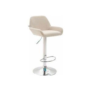 Barhocker Braga Stoff creme chrom