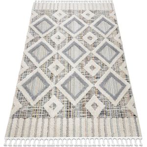 Teppich sevilla Y523C Diamanten grau / gelb Franse berber marokkanisch shaggy multicolour 160x220 cm