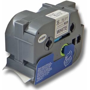Vhbw - Schriftband-Kassette kompatibel mit Brother P-Touch 9500pc, 9600, 9700PC, 9800PCN Etiketten-Drucker 36mm Schwarz auf Weiß