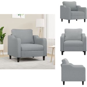 Vidaxl - Sessel Hellgrau 60 cm Stoff - Esszimmerstuhl - Couchtisch - Wohnzimmersofa - Lounge Chair - Beistelltisch