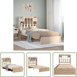 VidaXL Massivholzbett mit Regal ohne Matratze 100x200 cm Kiefer