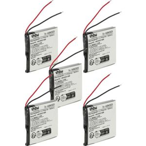 Vhbw - 5x Akku Ersatz für Plantronics AHB403029 für Wireless Headset Kopfhörer (360 mAh, 3,7 v, Li-Polymer)