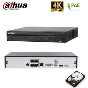 Nvr 4 Kanäle Poe Dahua 8.0 Mpx Onvif Festplatte 500 Gb