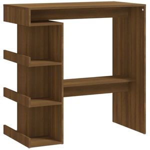 Bartisch mit Regal Braun Eiche 100x50x101,5cm Holzwerkstoff Vidaxl