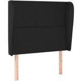 Kopfteil mit Ohren Schwarz 83x23x118/128 cm Kunstleder vidaXL