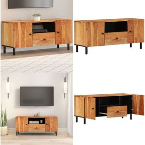 Vidaxl - TV-Schrank 105x33x46 cm Massivholz Akazie - tv Schrank - Holz tv Stand - Akasie Möbel - Wohnzimmer Möbel - Regal - Home & Living