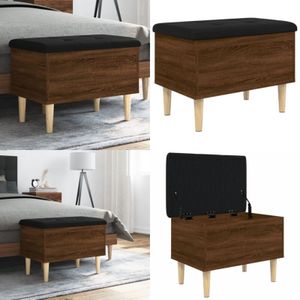 Vidaxl - Sitzbank mit Stauraum Braun Eichen-Optik 62x42x46 cm - Wohnzimmer Dekoration - Stauraumbank - Garderobe - Schuhablage - Eingangsbereich