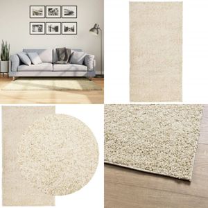 Vidaxl - Teppich Shaggy Hochflor Modern Golden 80x150 cm - Shaggy-Teppich - Goldener Teppich - Flauschiger Teppich - Wohnzimmerteppich