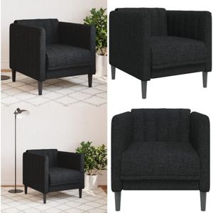 Vidaxl - Sessel Schwarz Stoff - Schwarzer Sessel - Polsterstuhl - Wohnzimmersofa - Gemütlicher Sessel - Modernes Sofa - Home & Living