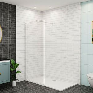 85x200cm+70-120cm Stabilisator Walk-In Dusche Duschabtrennung 8mm esg Nano Duschwand Glas Duschkabine
