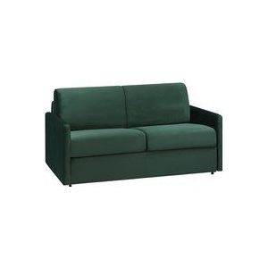 Vente-unique - Schlafsofa 2-Sitzer - Liegefläche: 120 cm - Matratzenhöhe: 14 cm - Samt - Tannengrün - calife