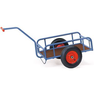 Handwagen mit Geländer 250mm hoch 795x445mm Ladefläche Vollgummibereifung - Fetra