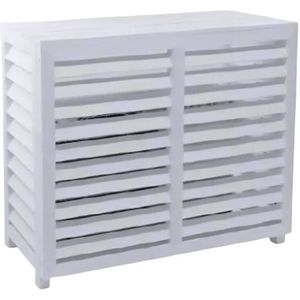 Weiße Verbundstoff-Klimaanlagenabdeckung, Außenmaße 950x420x720mm.