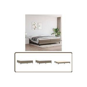 Vidaxl - Bettgestell ohne Matratze Taupe 200x200 cm Stoff - Bettes - Doppelbett - Boxspringbetten - Lattenrost - Schlafzimmermöbel