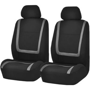 KZQ - Universeller Autositzbezug Universal-Autositzbezug-Set Universelle Autositzbezüge für Fahrer und Beifahrer Interieur-Tuning-Zubehör (grau)
