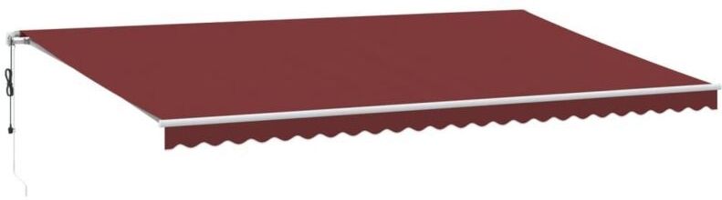 Markise Automatisch mit led Weinrot 600x350 cm Vidaxl