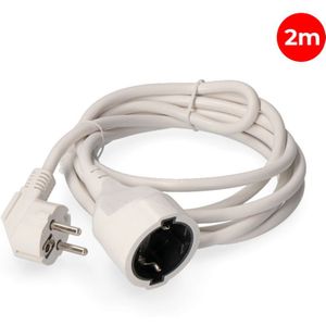 Rallonge de tuyau, 3x1,5, t/tl, 2m, blanc EDM 23201