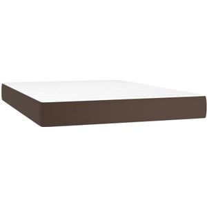 Vidaxl - Taschenfederkernmatratze Braun 140x190x20 cm Kunstleder