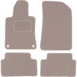 Beige Veloursmatten für: Peugeot 508 I Limousine, Kombi, SW, RXH (2010-2018)