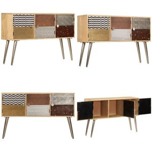 Vidaxl - Sideboard 120 x 30 x 75 cm Massivholz Mango - Holz Sideboard - Mangoholz Sideboard - Wohnzimmermöbel - Sideboard Mit Schubladen - Modernes