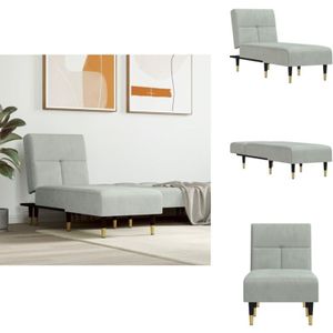 Vidaxl - Chaiselongue Hellgrau Samt - Chaiselongue - Samtcouch - Relaxsessel - Wohnzimmersofa - Lounge Chair