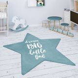 Paco Home - Kinderteppich Teppich Kinderzimmer Spielmatte Stern Rutschfest Blau Weiß 150 cm Stern-Form