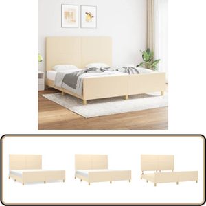 Vidaxl - Bettgestell ohne Matratze Creme 180x200 cm Stoff - Bettes Gestell - Schlafzimmer Möbel - Boxspringbetten - Doppelbett - Creme Farbe