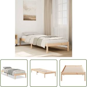 The Living Store - vidaXL Massivholzbett Extra Lang ohne Matratze 80x220 Kiefernholz