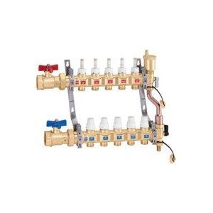 Vormontierter Verteileranschluss 1 1/4 'f, 10 Abgänge 3/4 'm Caleffi 6687L5S1 10 - 1 1/4' f