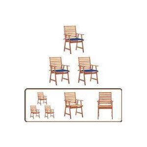 Garten-Essstühle 3 Stk. mit Kissen Massivholz Akazie - Gartenstühle - Esszimmerstühle - Holzmöbel - Outdoor Möbel - Balkonmöbel
