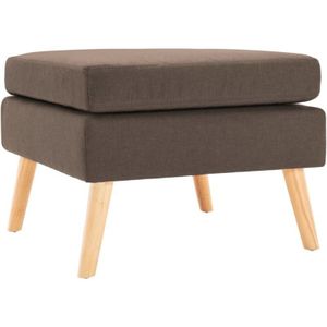 Fußhocker Braun Stoff