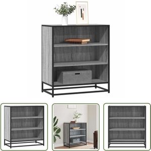 VidaXL Sideboard Grau Sonoma 68x35x76 cm Holzwerkstoff und Metall