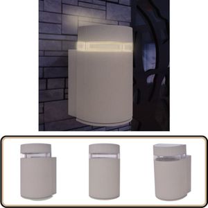 Vidaxl - Outdoor halbzylindrische Wandleuchte grau Aluminium - Außenleuchte - Wandleuchte - LED-Leuchte - Gartenlicht - Terrasse Beleuchtet