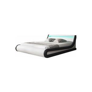Muebles Bonitos - Polsterbett mit Bettkasten Bettgestell Bett Doppelbett mit led Beleuchtung Bettkasten Bett Holzstruktur mit Kunstlederbezug