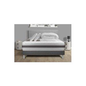 Vitalit - Komplettpaket Bett - Matratze 160x200 cm + Boxspringbett mit Lattenrost (im Set) + 2 Kopfkissen + Bettdecke - Vitalmemo Back